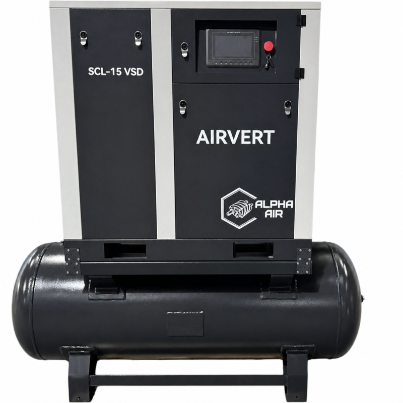SCL 15 VSD на ресивері 500 л — гвинтовий компресор 15 кВт