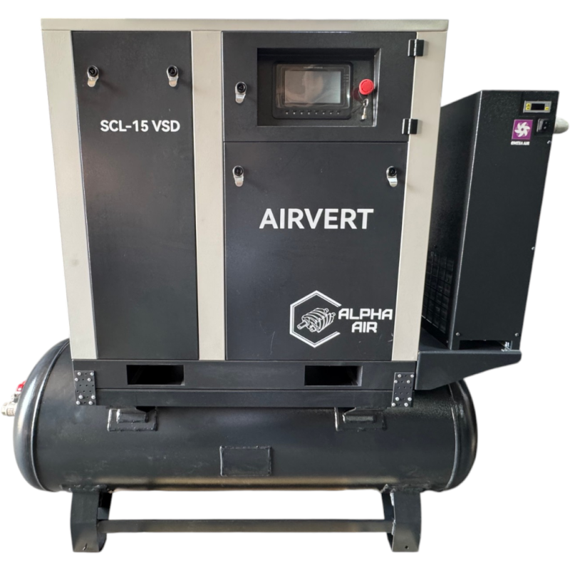 SCL 11 VSD на ресивері 500 л з осушувачем — компресорна станція 11 кВт