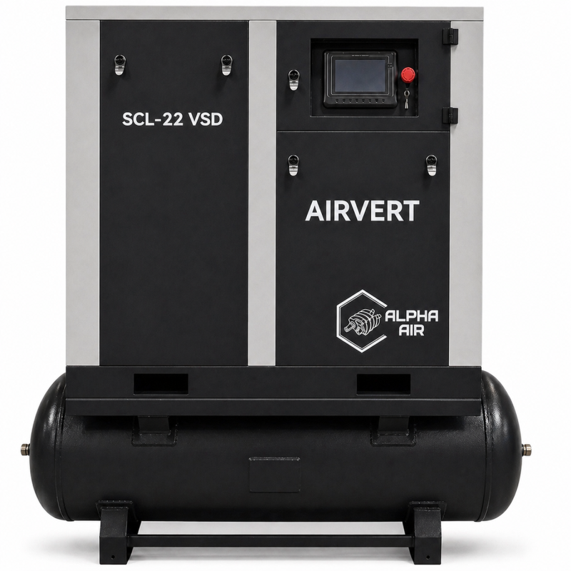 SCL 22 VSD на ресивері 500 л — гвинтовий компресор 22 кВт