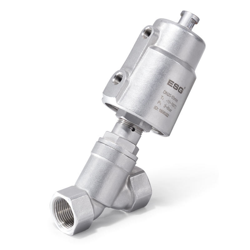 Сідельний відсіковий клапан із пневматичним приводом із неіржавкої сталі приєднання нарізне 25 Сідельний відсіковий клапан із пневматичним приводом із неіржавкої сталі приєднання нарізне 25