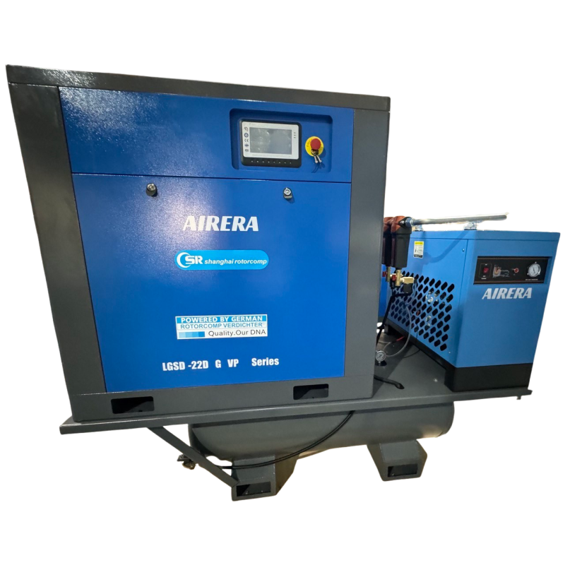 Компресор гвинтовий Rotorcomp Airera LGSD-22D G VP 22 кВт 20 барів із частотним перетворювачем Для тяжких умов! IP55