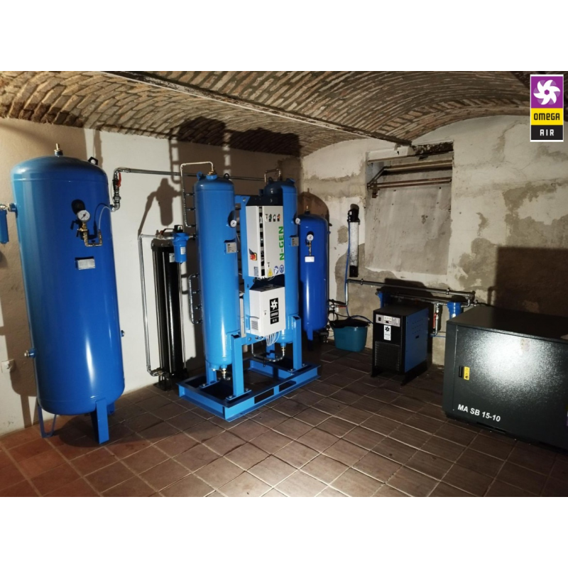 Азотна станція NGEN-SNACK від Omega Air для виробництва снеків і кави