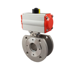 Кульовий кран фланцевий із пневматичним приводом Dn100